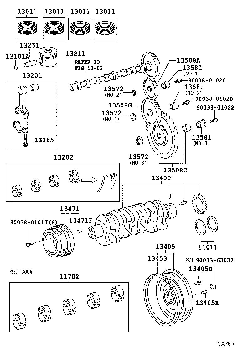 11708-78030 BEARING SET, CRANKSHAFT product image