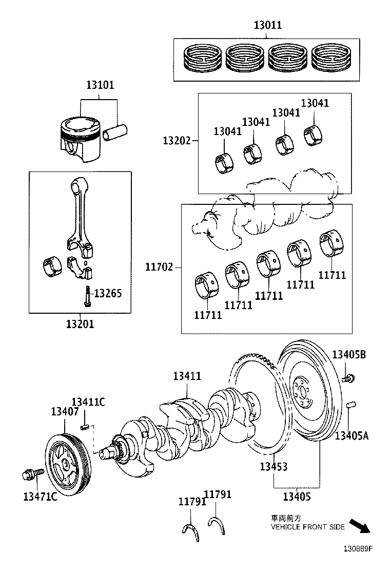 13101-0M030 PISTON SUB-ASSY, W/PIN product image