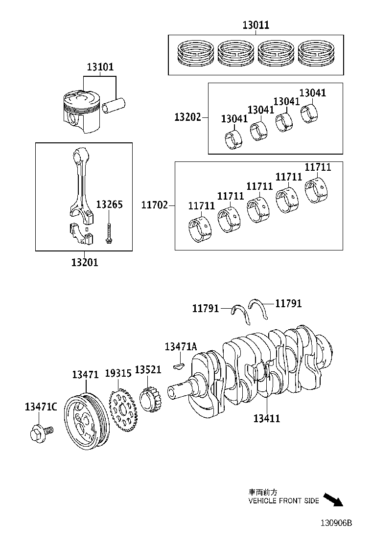 13101-23031 PISTON SUB-ASSY, W/PIN product image