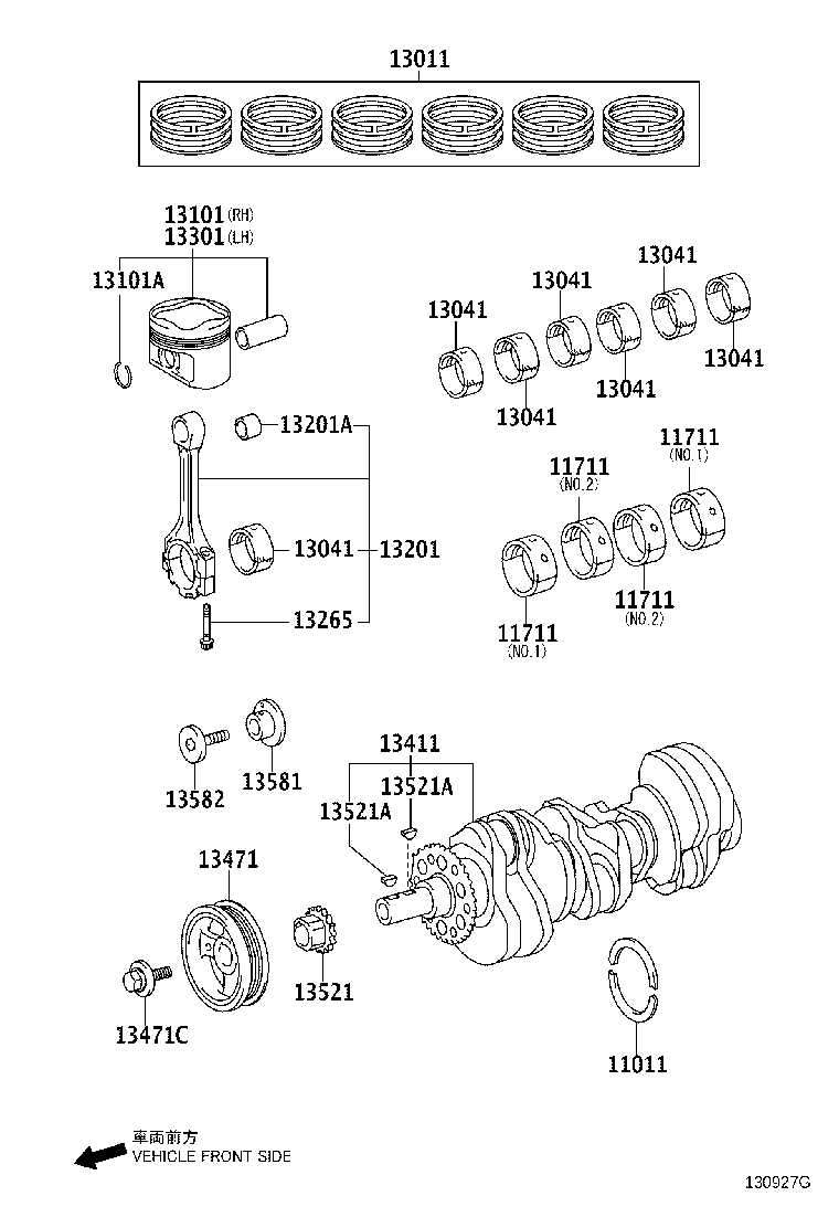 13101-0P030 PISTON SUB-ASSY, W/PIN product image
