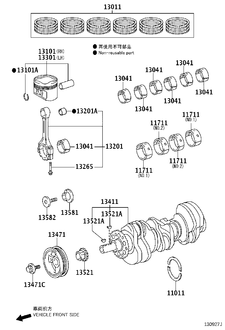 Toyota 13041-38070-07 BEARING, CONNECTING ROD