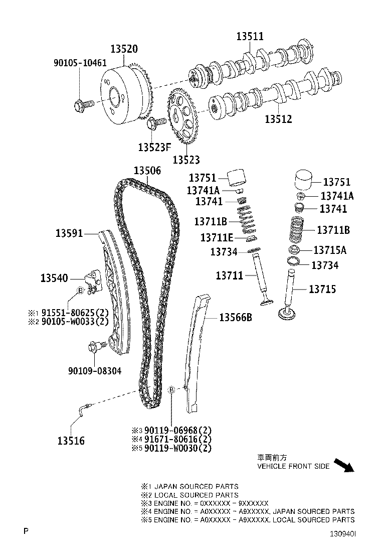 Toyota 13523-33030 GEAR OR SPROCKET, CAMSHAFT TIMING