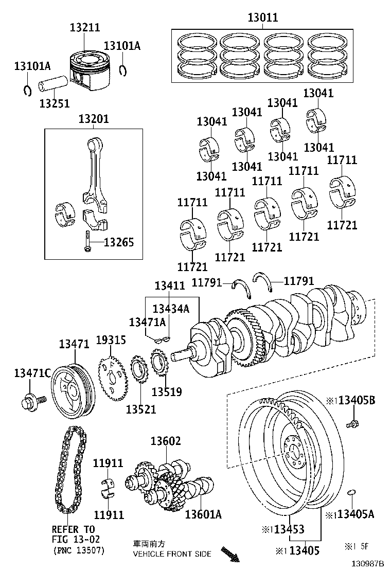 Toyota 13041-0P080-01 BEARING, CONNECTING ROD