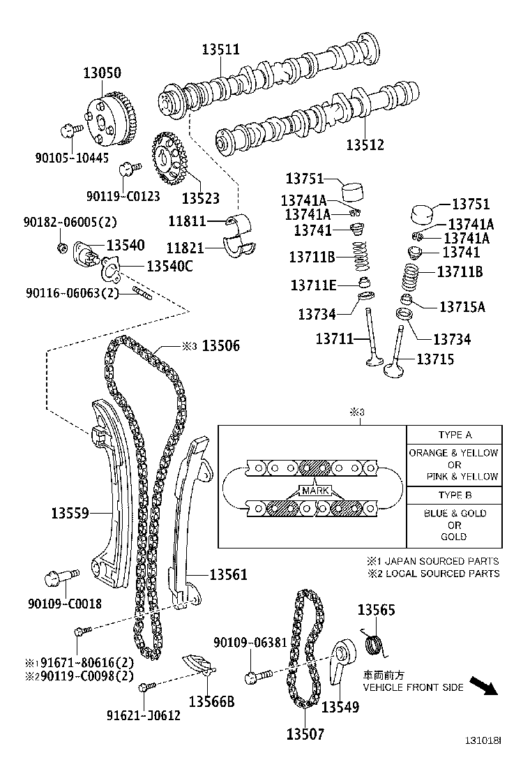 13501-0H070 CAMSHAFT product image