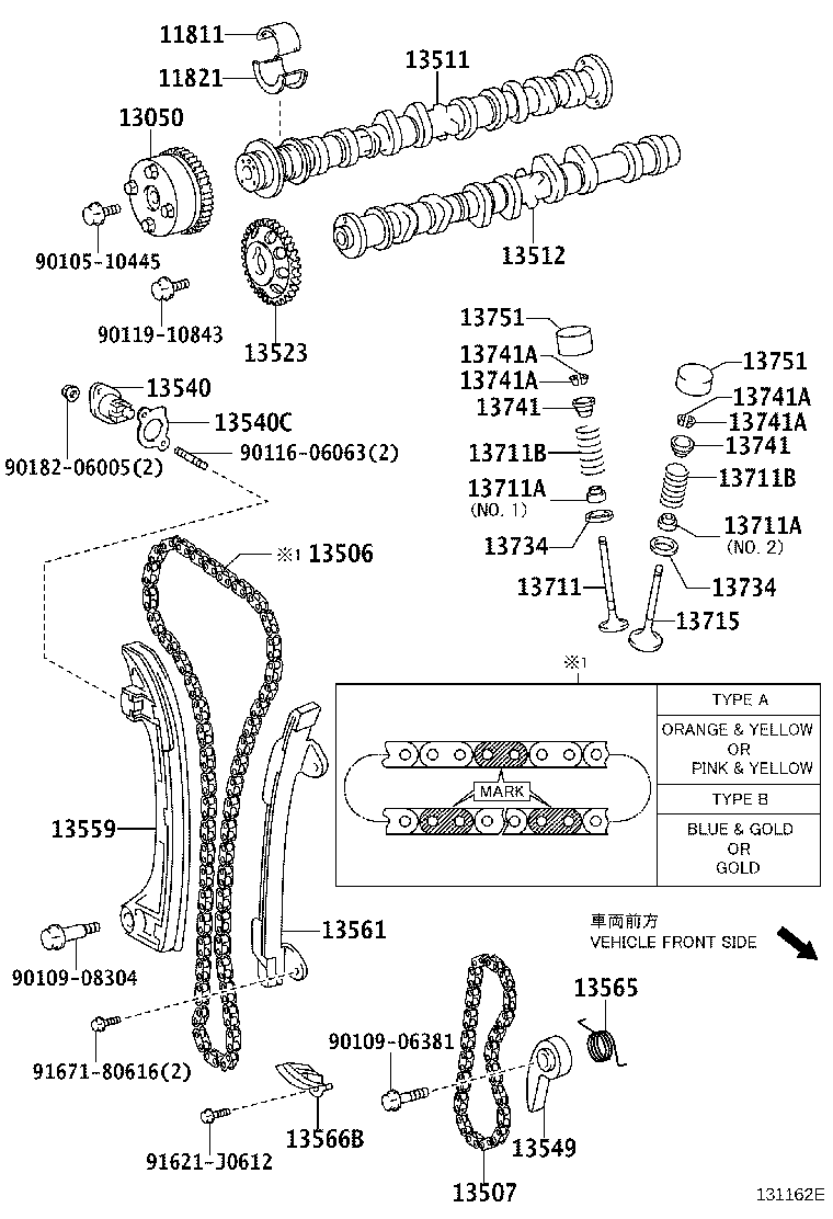 13502-26011 CAMSHAFT, NO.2 product image