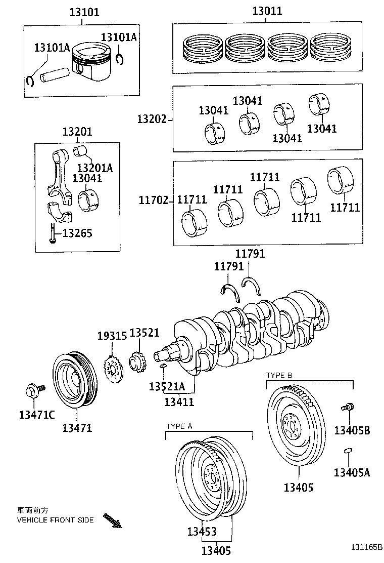 13101-37120 PISTON SUB-ASSY, W/PIN product image