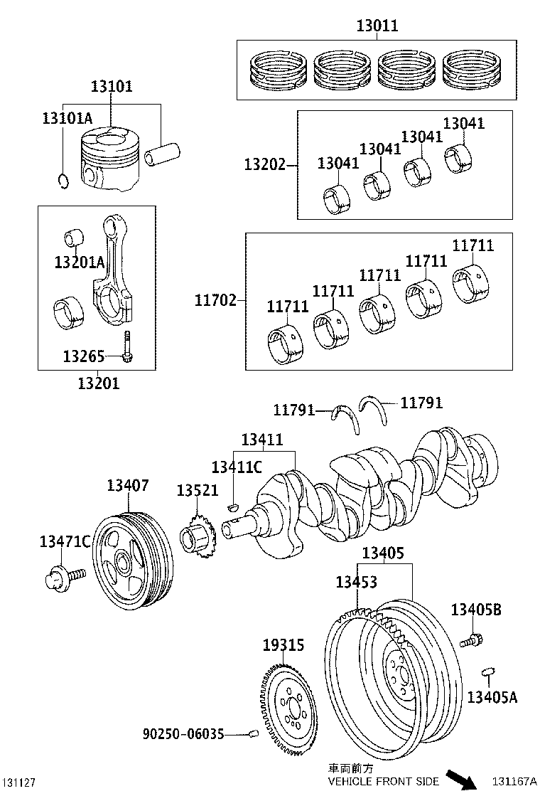 13101-37120 PISTON SUB-ASSY, W/PIN product image