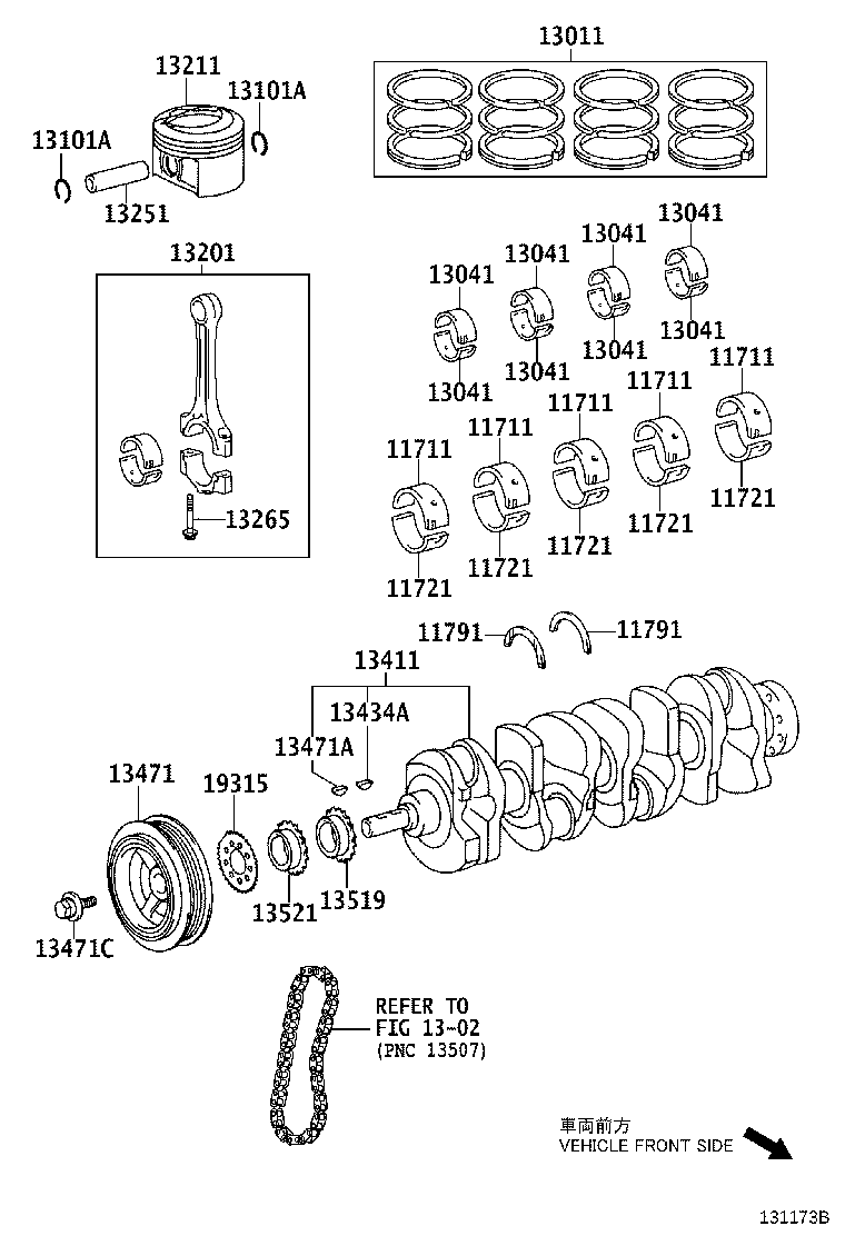 13101-22180 PISTON SUB-ASSY, W/PIN product image