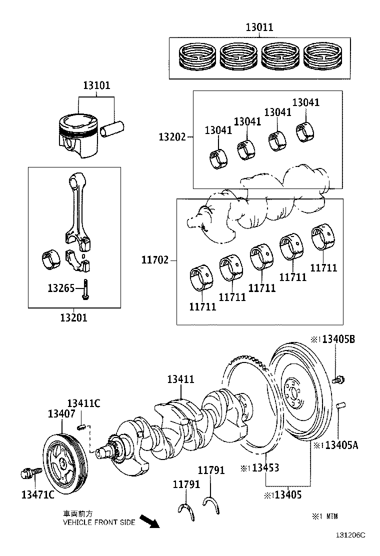 13101-0T010 PISTON SUB-ASSY, W/PIN product image