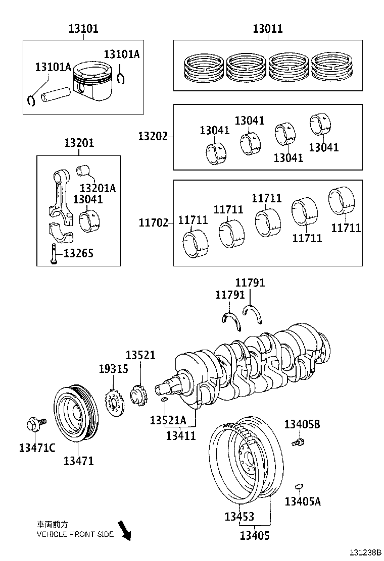 13101-0T010 PISTON SUB-ASSY, W/PIN product image