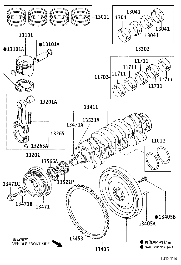 13101-0T010 PISTON SUB-ASSY, W/PIN product image