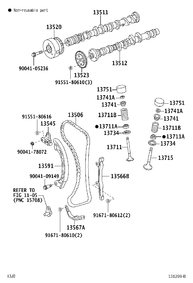 Toyota 13711-B1020 VALVE, INTAKE