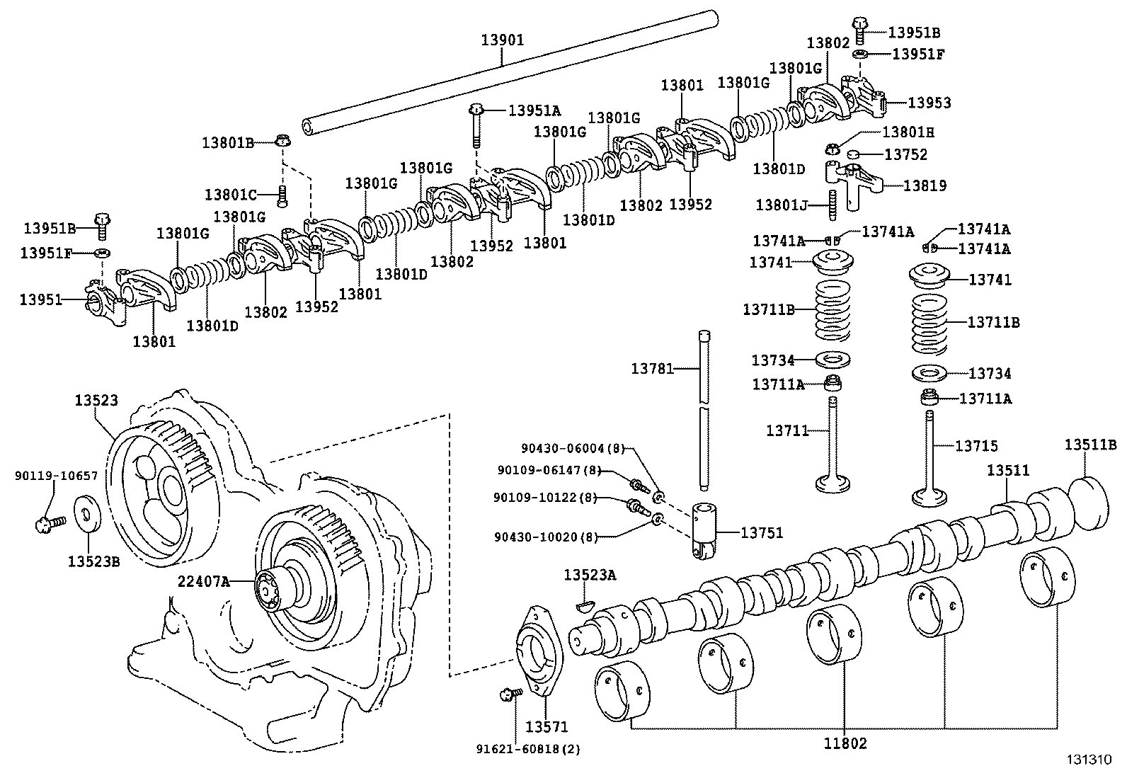 22407-58020 GEAR, INJECTION PUMP DRIVE product image
