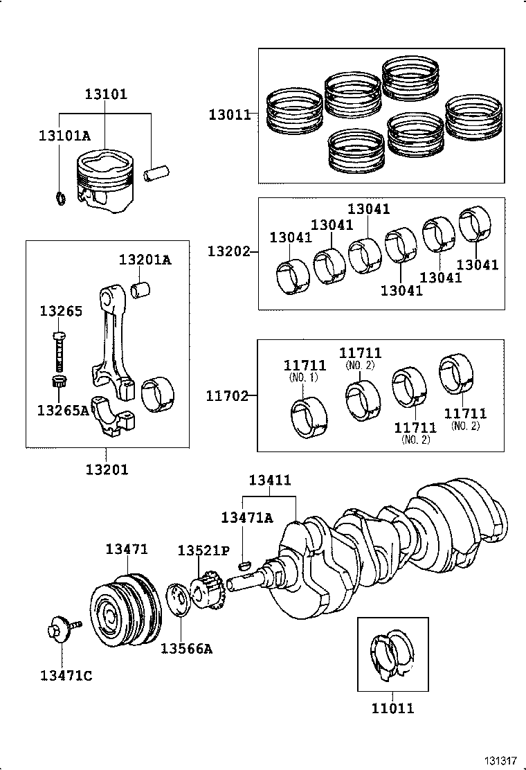 13041-67030 BEARING, CONNECTING ROD product image