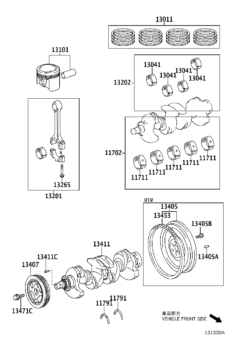 13101-0T020 PISTON SUB-ASSY, W/PIN product image