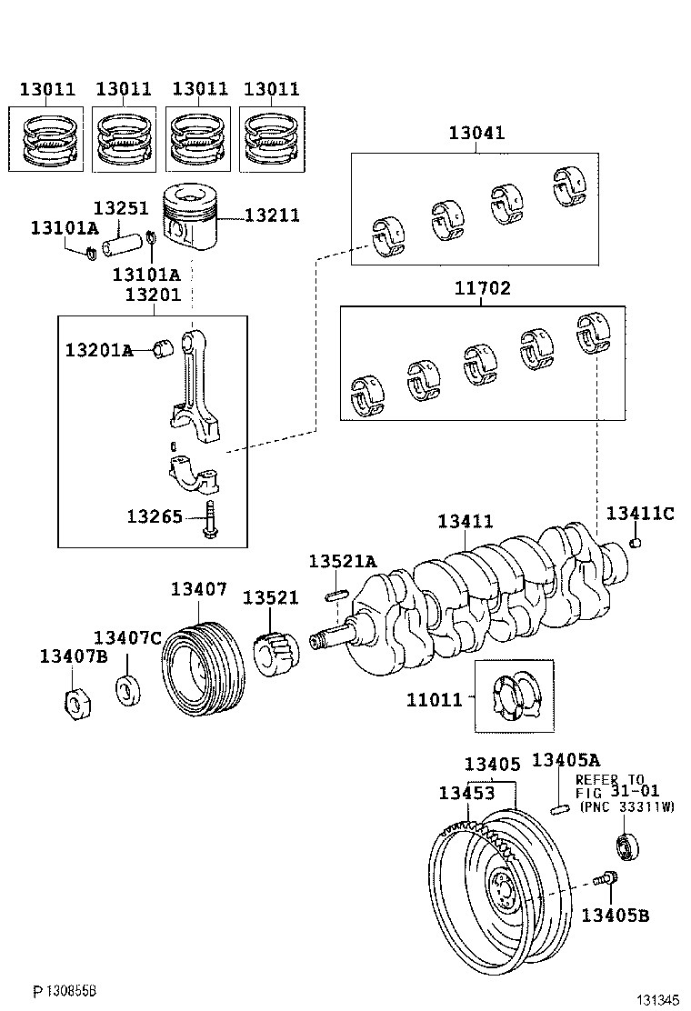 11708-78030 BEARING SET, CRANKSHAFT product image