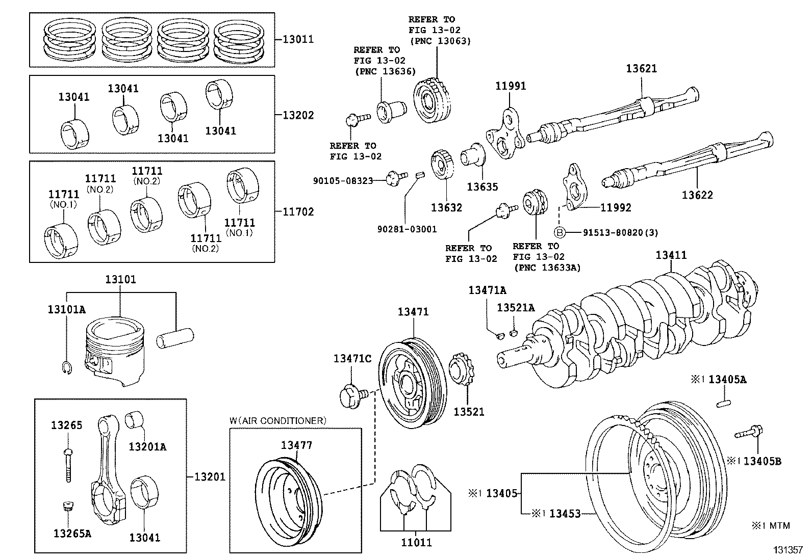 13103-62070 PISTON SUB-ASSY, W/PIN product image