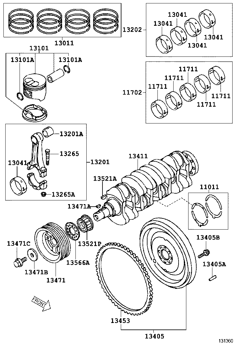 13103-64111 PISTON SUB-ASSY, W/PIN product image