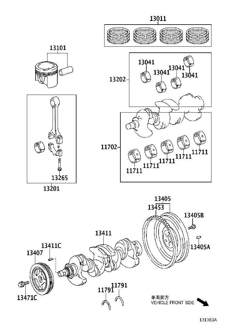 13101-0T150 PISTON SUB-ASSY, W/PIN product image