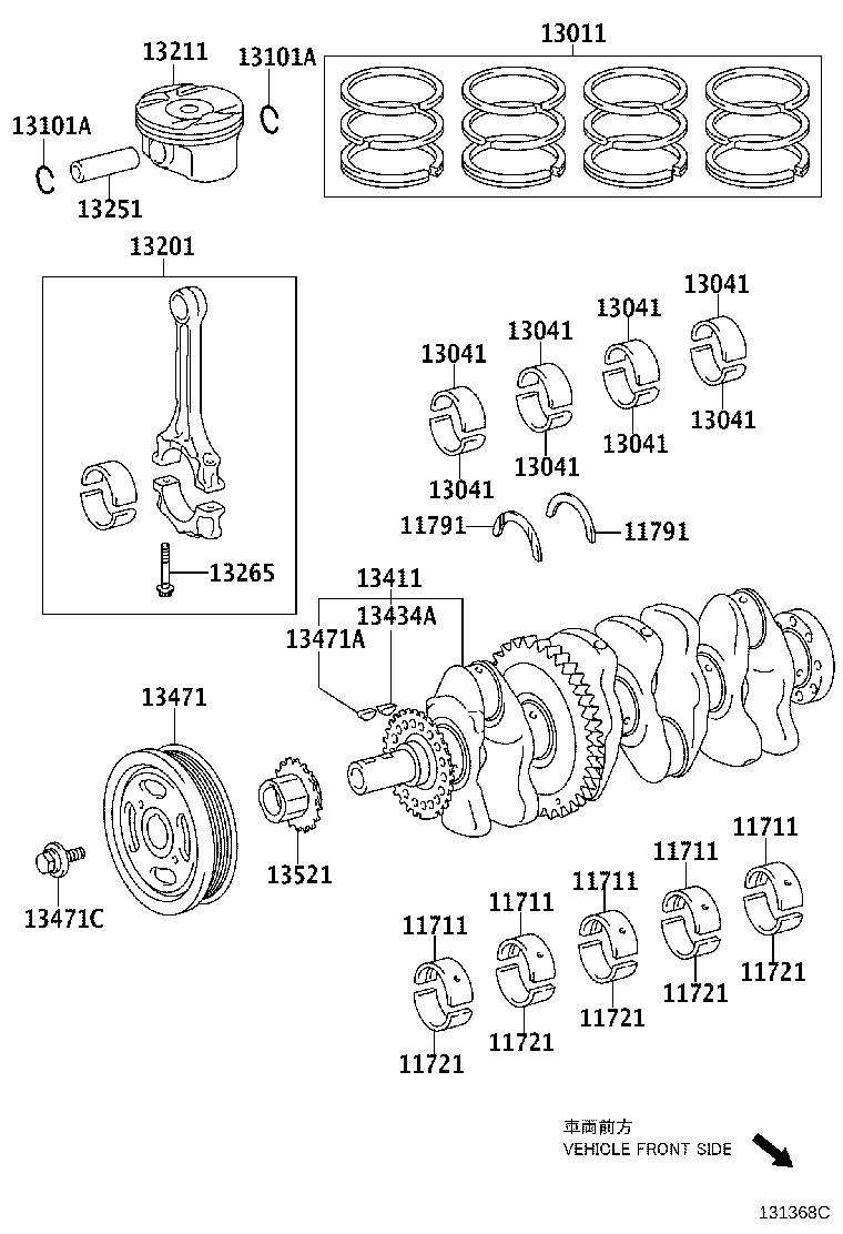 Toyota 13211-36030-A0 PISTON