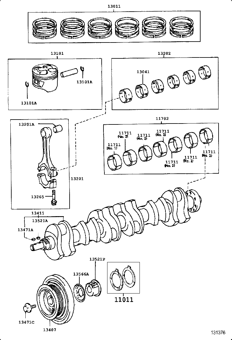 13201-79156 ROD SUB-ASSY, CONNECTING product image