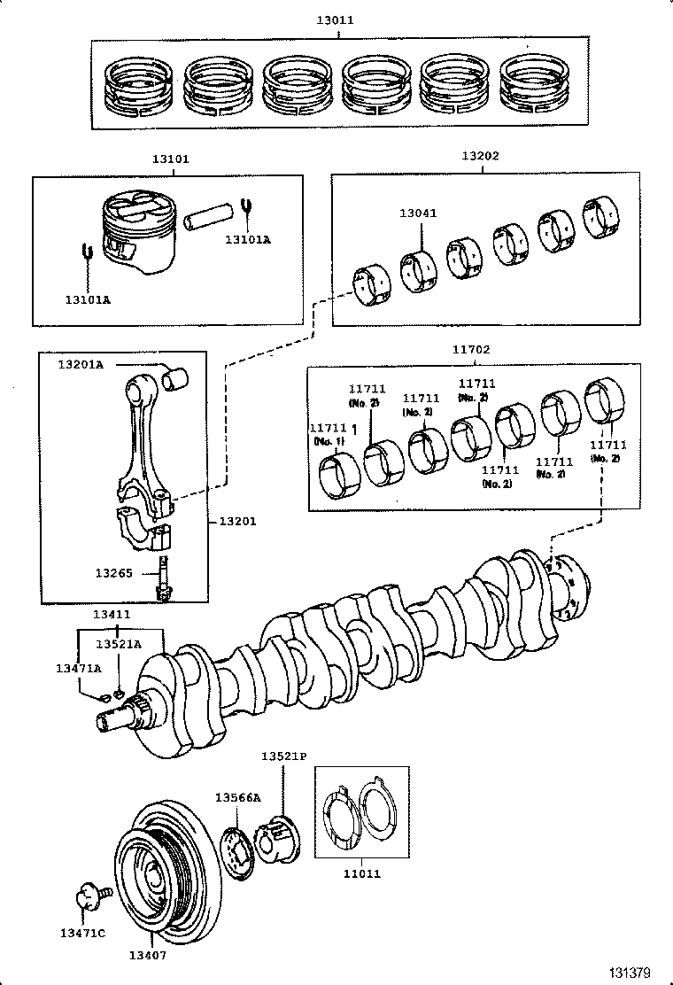 13011-88410 RING SET, PISTON product image