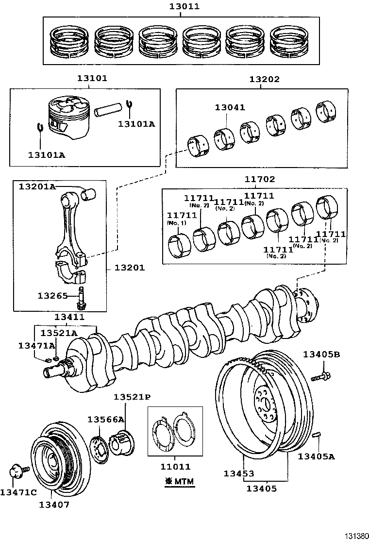 13011-88410 RING SET, PISTON product image