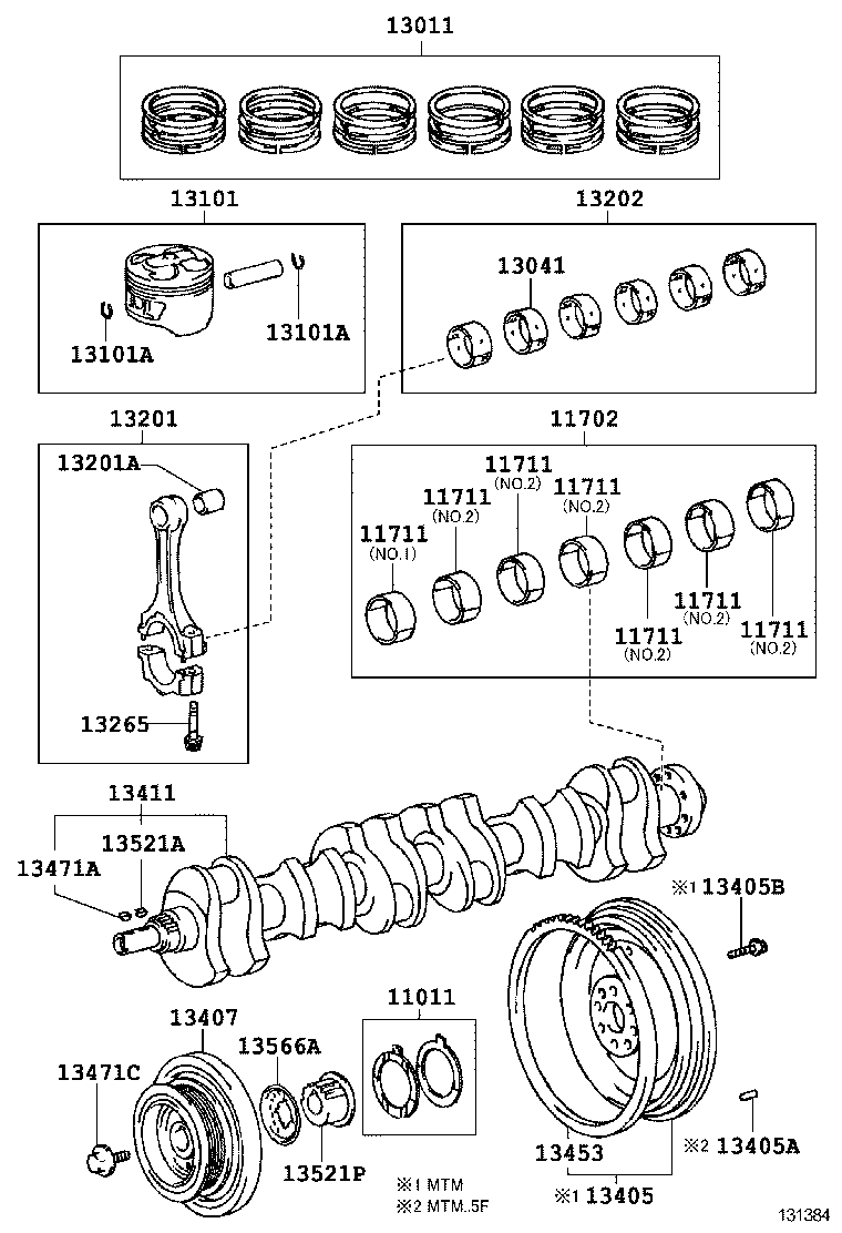 13204-46022 BEARING SET, CONNECTING ROD product image