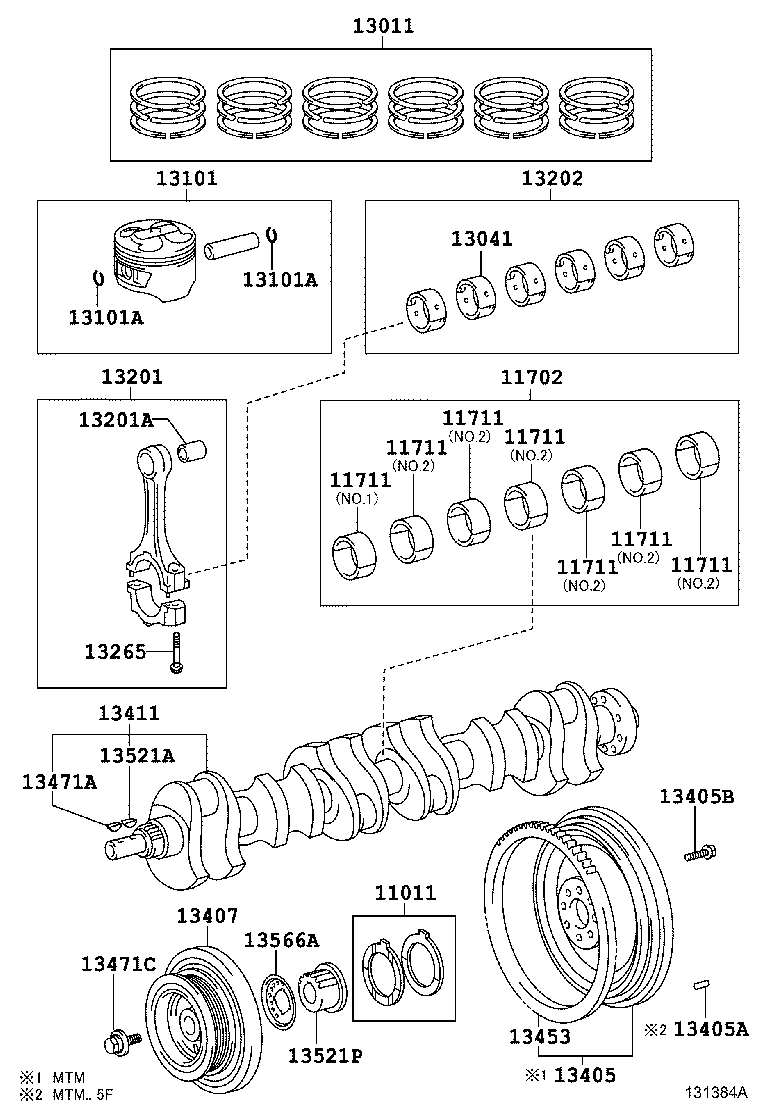 13101-46091 PISTON SUB-ASSY, W/PIN product image