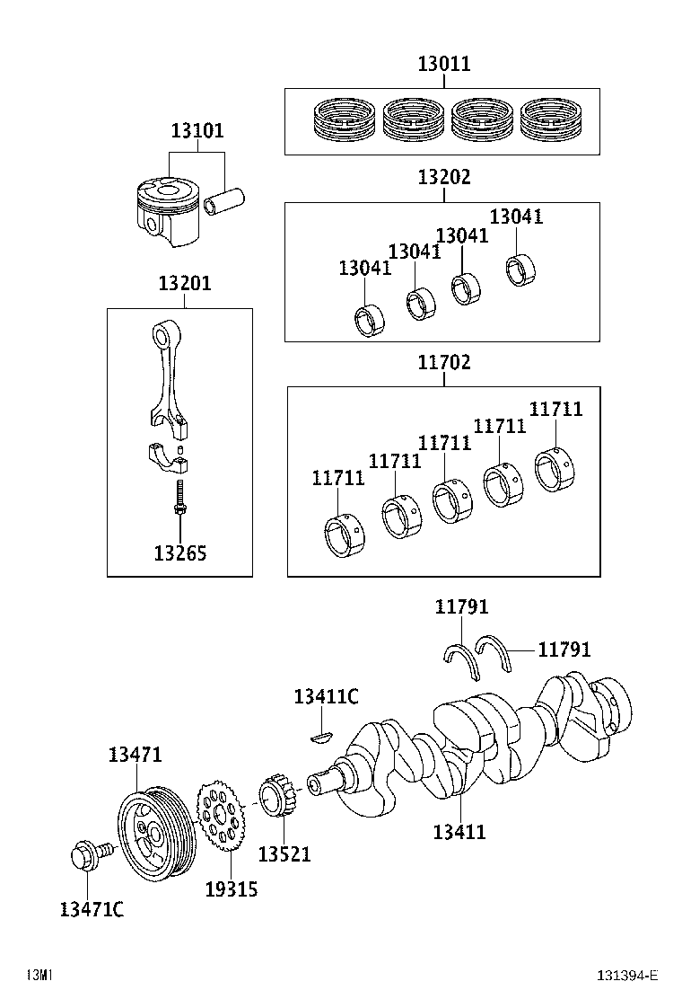 90041-05429 BOLT(FOR CRANKSHAFT PULLEY SET) product image