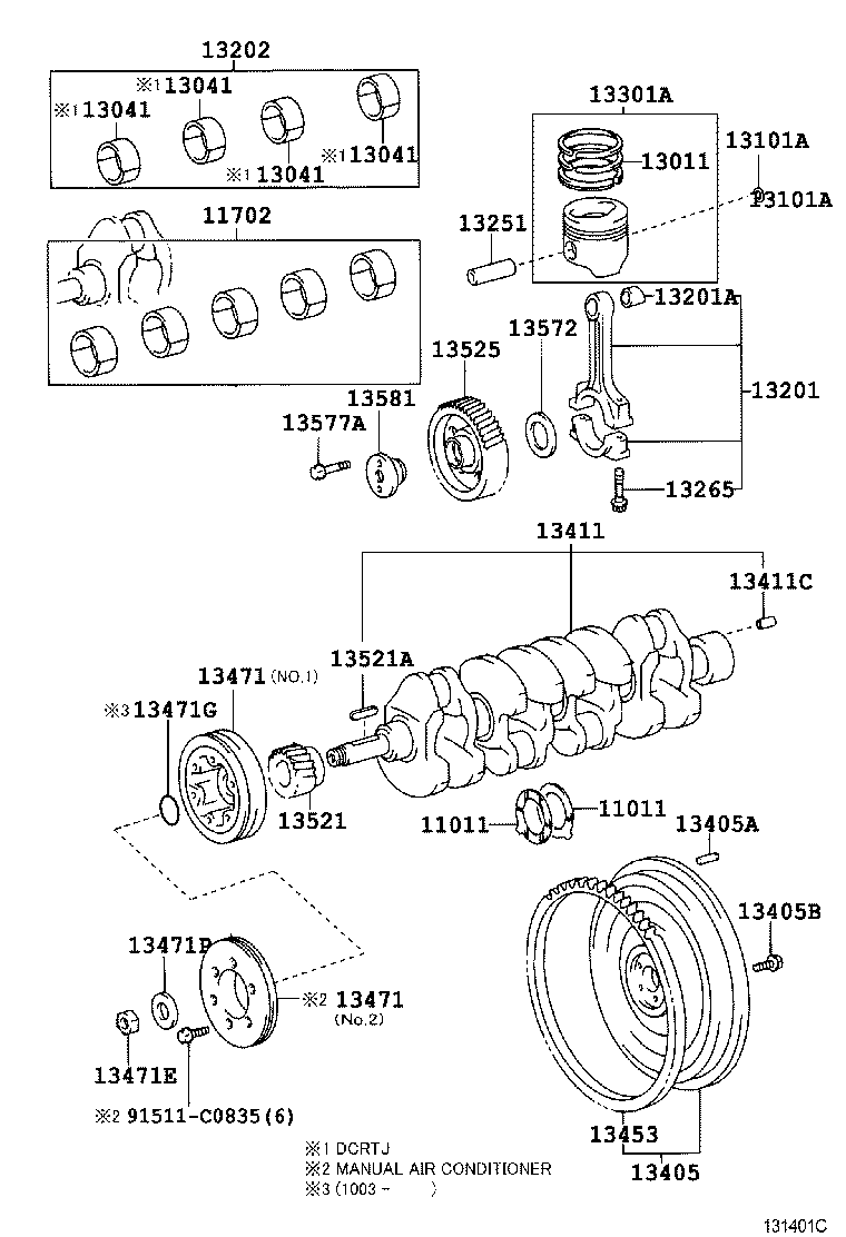 11708-78030 BEARING SET, CRANKSHAFT product image