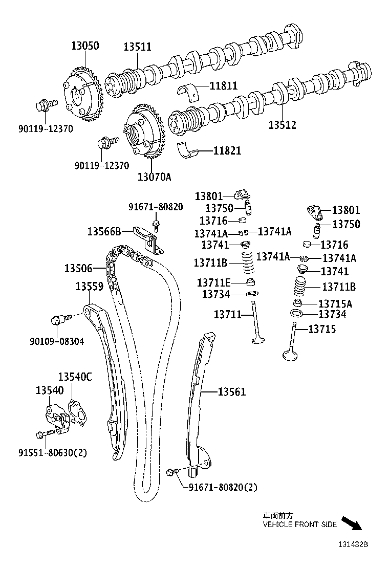 Toyota 13501-20060 CAMSHAFT