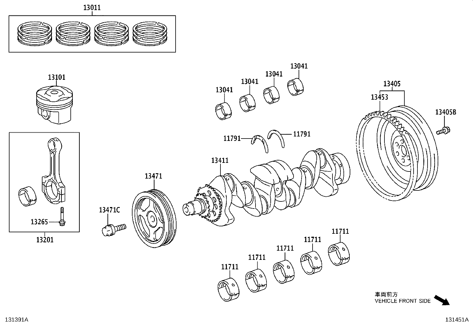 13101-0R031 PISTON SUB-ASSY, W/PIN product image