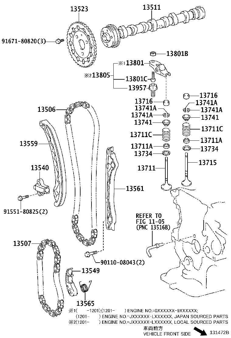 13502-37040 CAMSHAFT, NO.2 product image