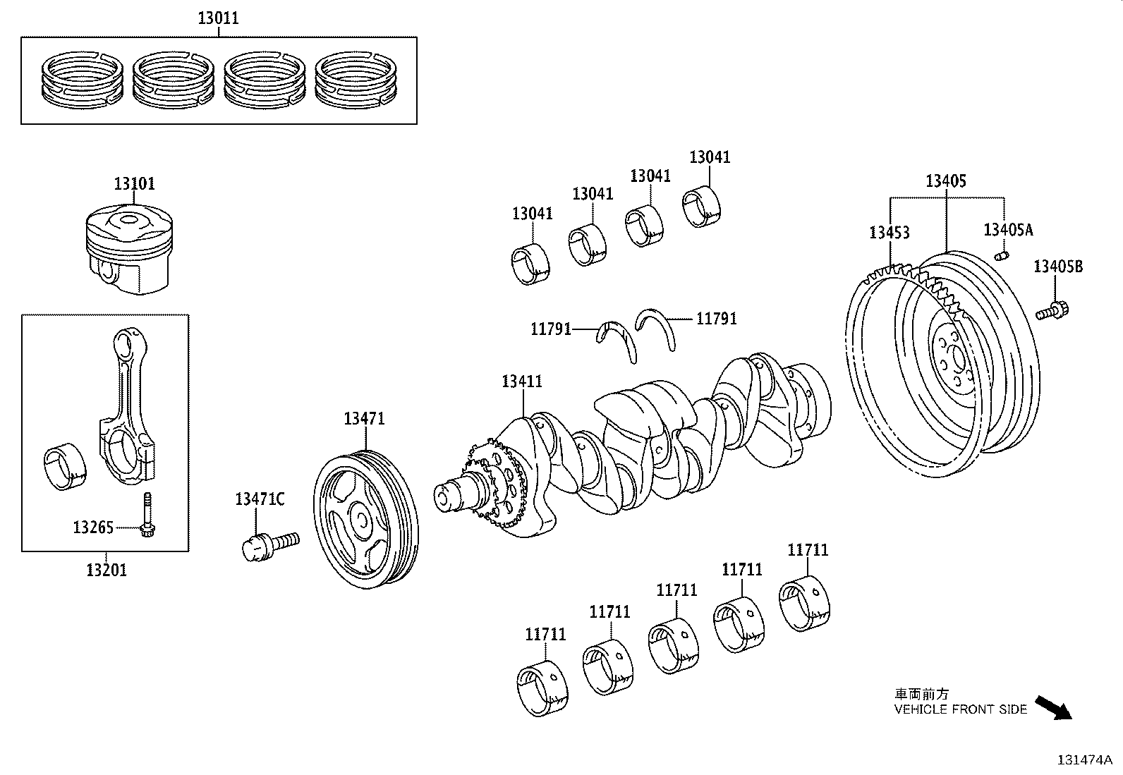 13101-0R032 PISTON SUB-ASSY, W/PIN product image