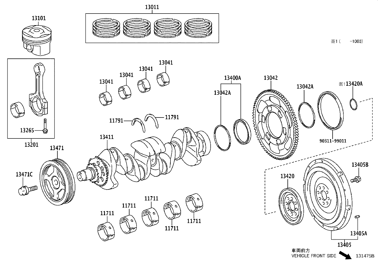 13101-0R032 PISTON SUB-ASSY, W/PIN product image