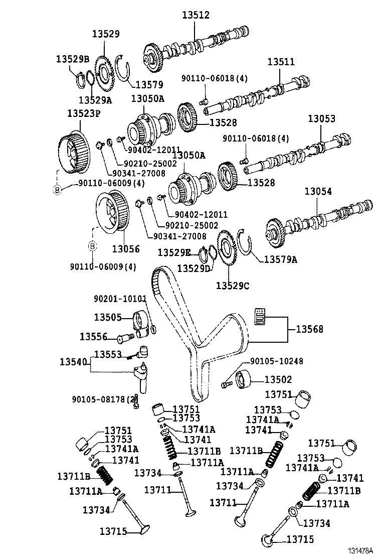Toyota 13715-50070 VALVE, EXHAUST
