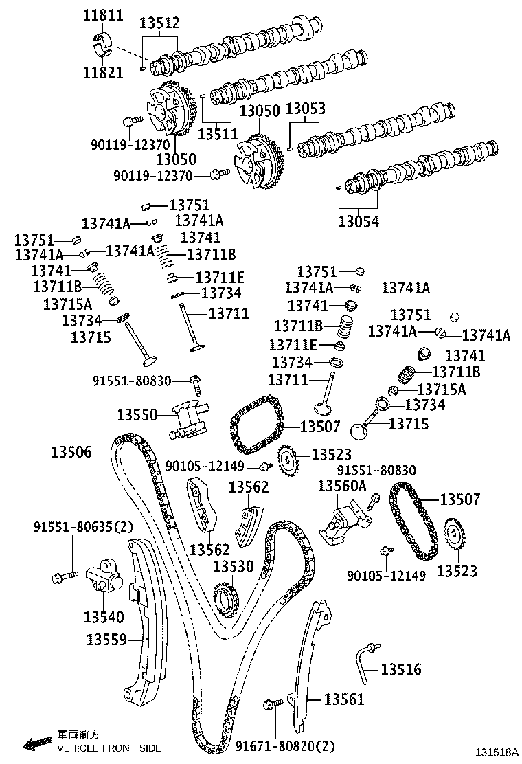 Toyota 13501-0S020 CAMSHAFT