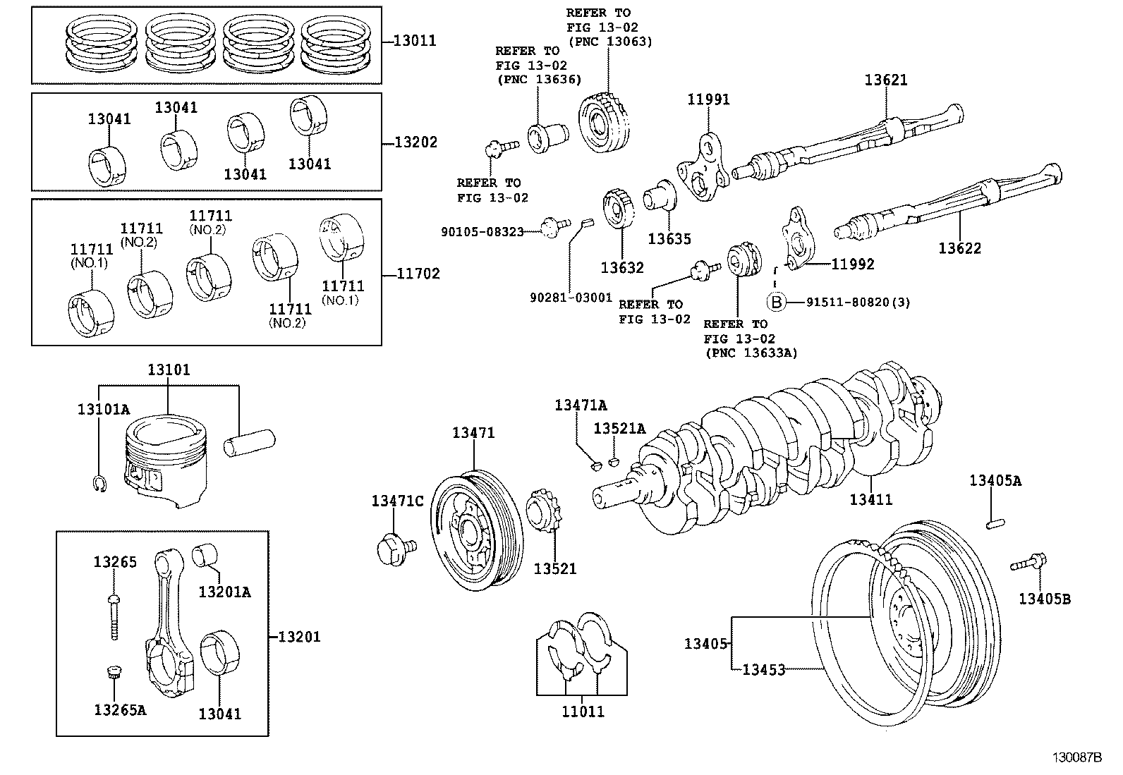 13013-62120 RING SET, PISTON product image