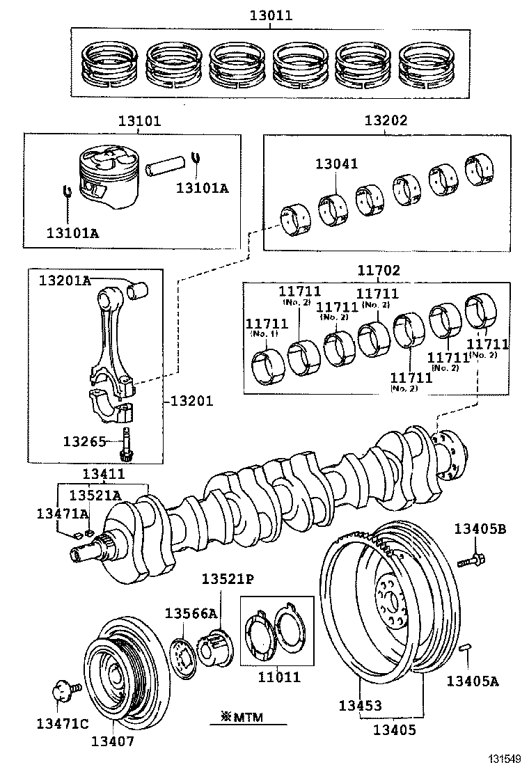 13407-50050 DAMPER SUB-ASSY, CRANKSHAFT product image