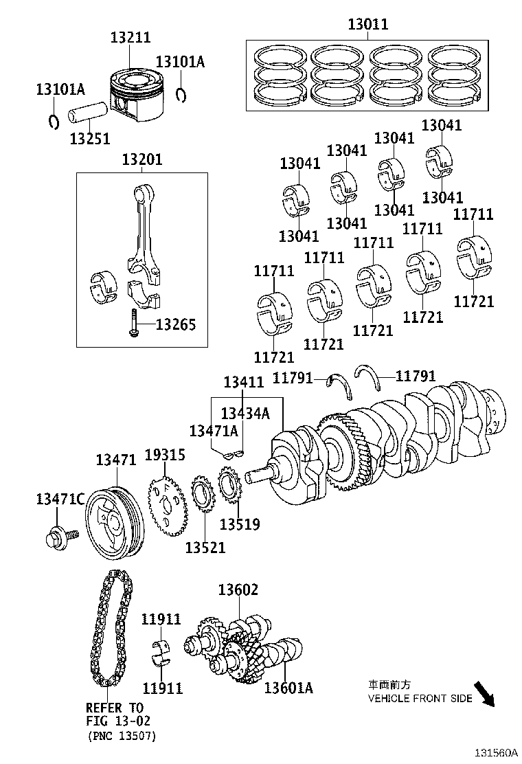 13101-31092 PISTON SUB-ASSY, W/PIN product image