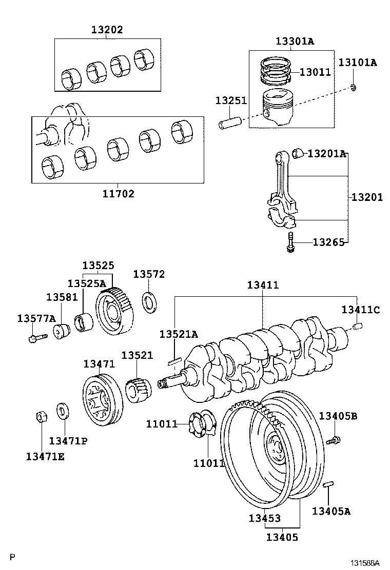 11708-78030 BEARING SET, CRANKSHAFT product image