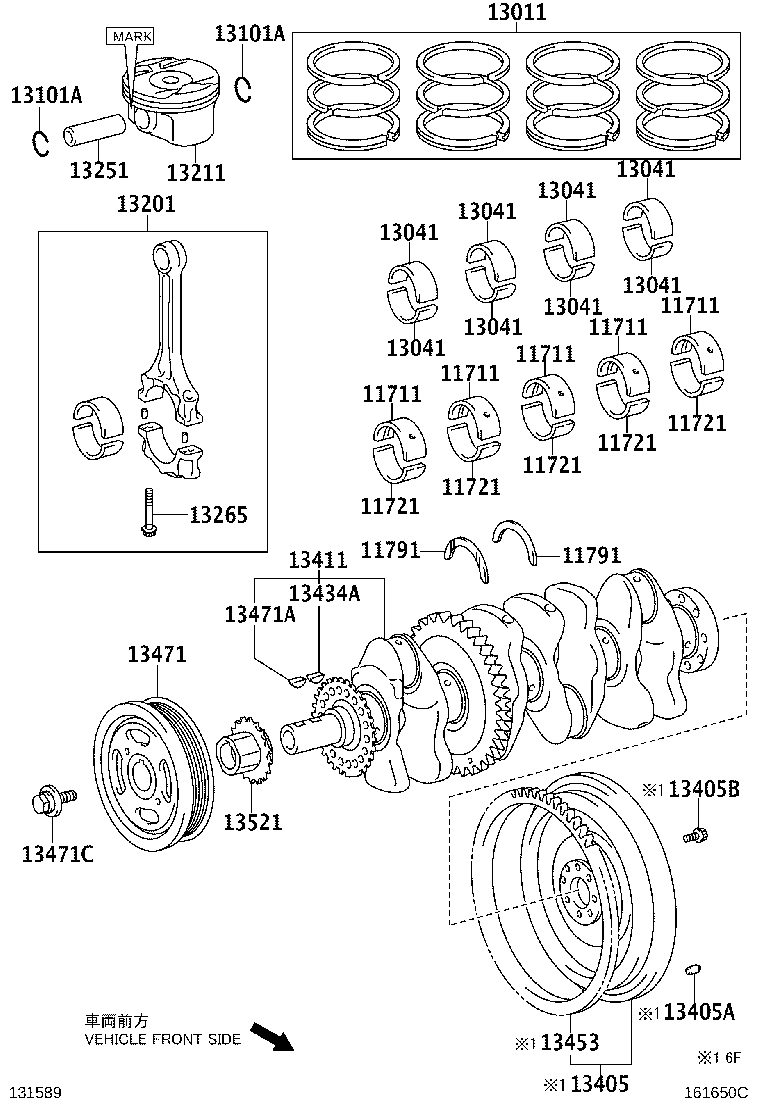 Toyota 13011-36030 RING SET, PISTON