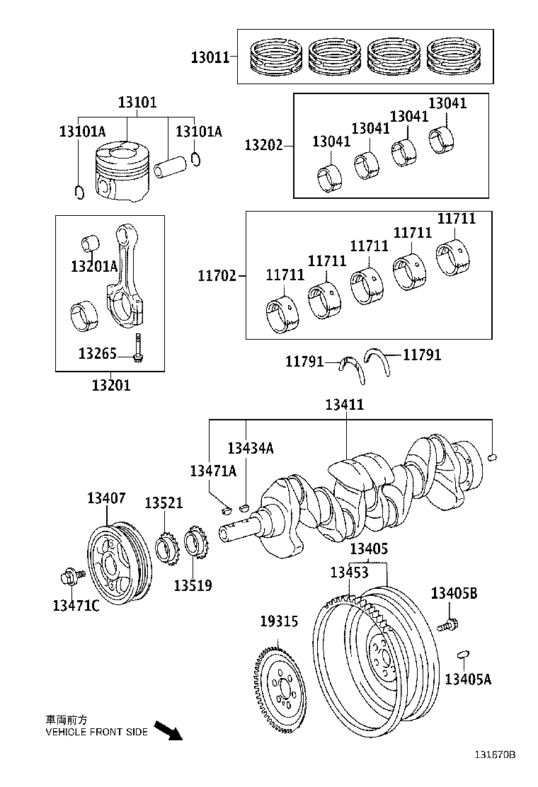 11704-33060 BEARING SET, CRANKSHAFT product image