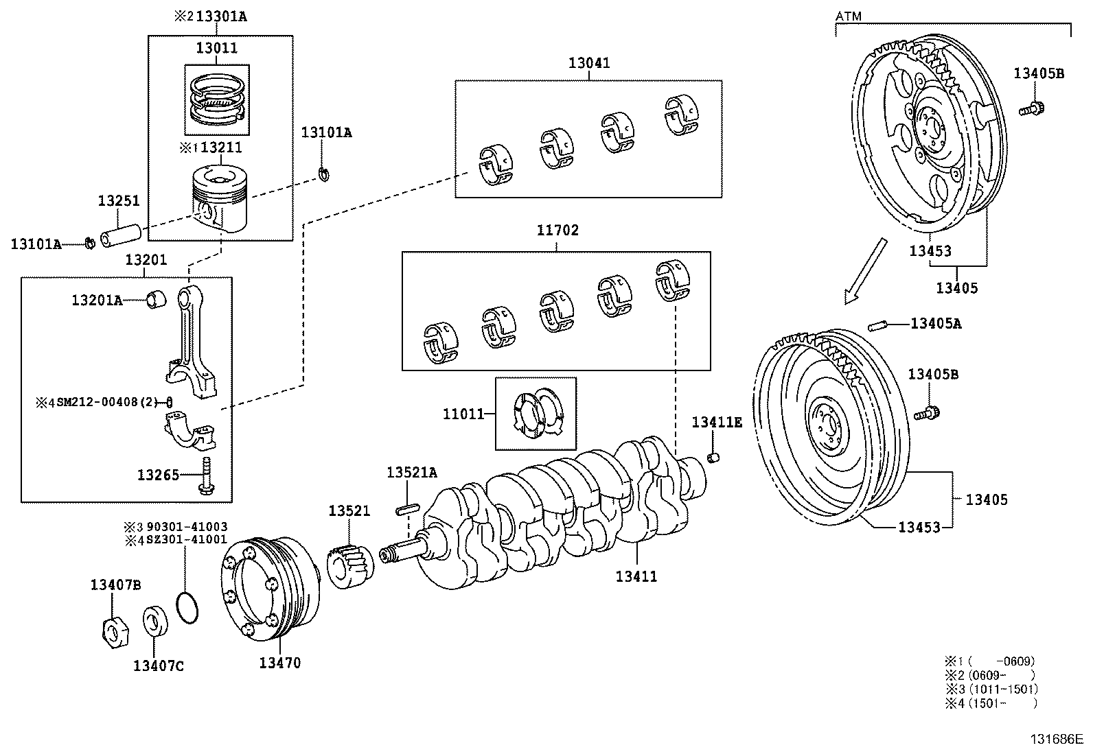 88451-36130 PULLEY, CRANKSHAFT, NO.2 product image