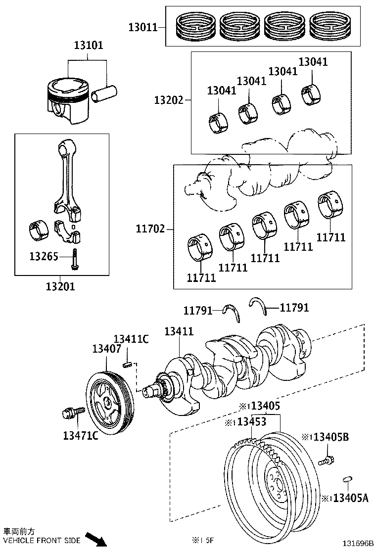 Toyota 13041-21033-03 BEARING, CONNECTING ROD