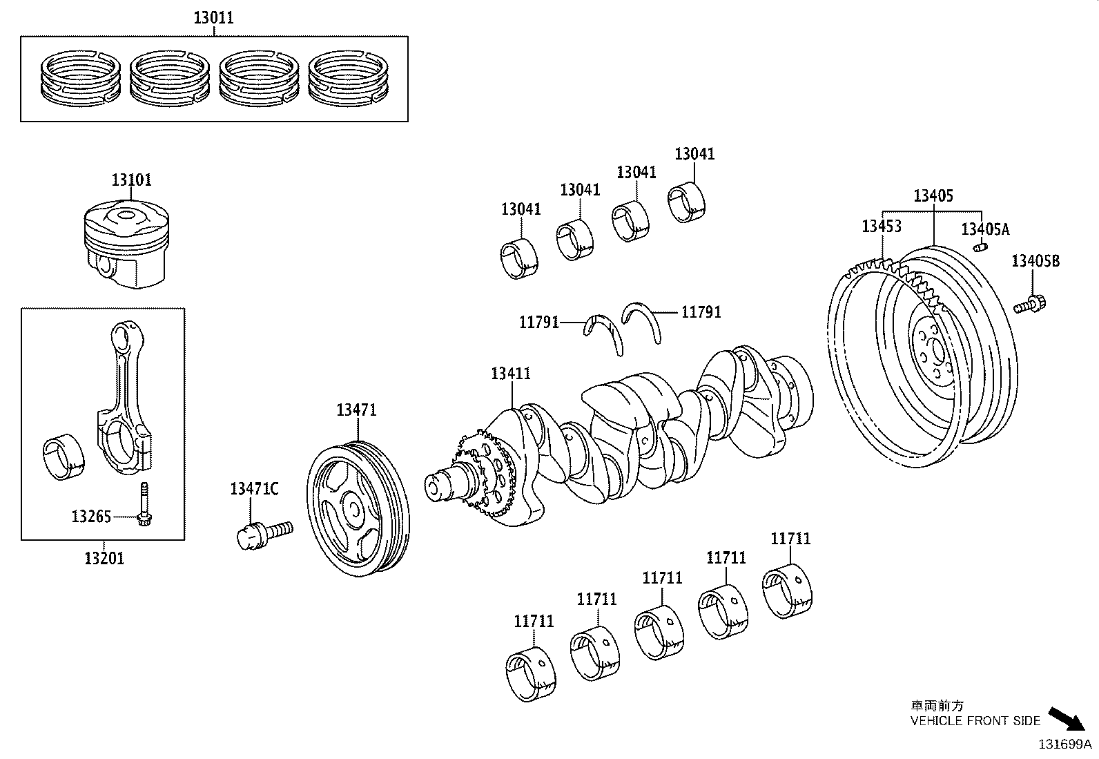 13101-47110 PISTON SUB-ASSY, W/PIN product image