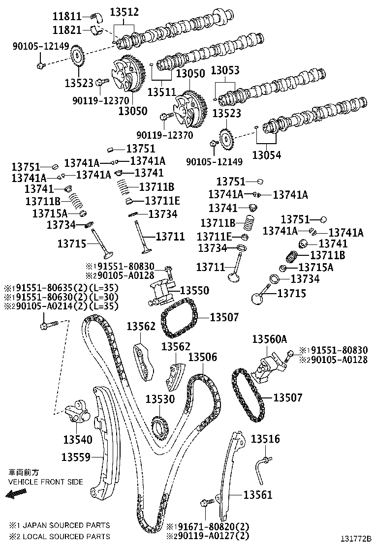 Toyota 13501-75061 CAMSHAFT