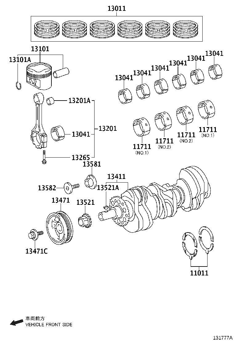 13405-11100 FLYWHEEL SUB-ASSY product image