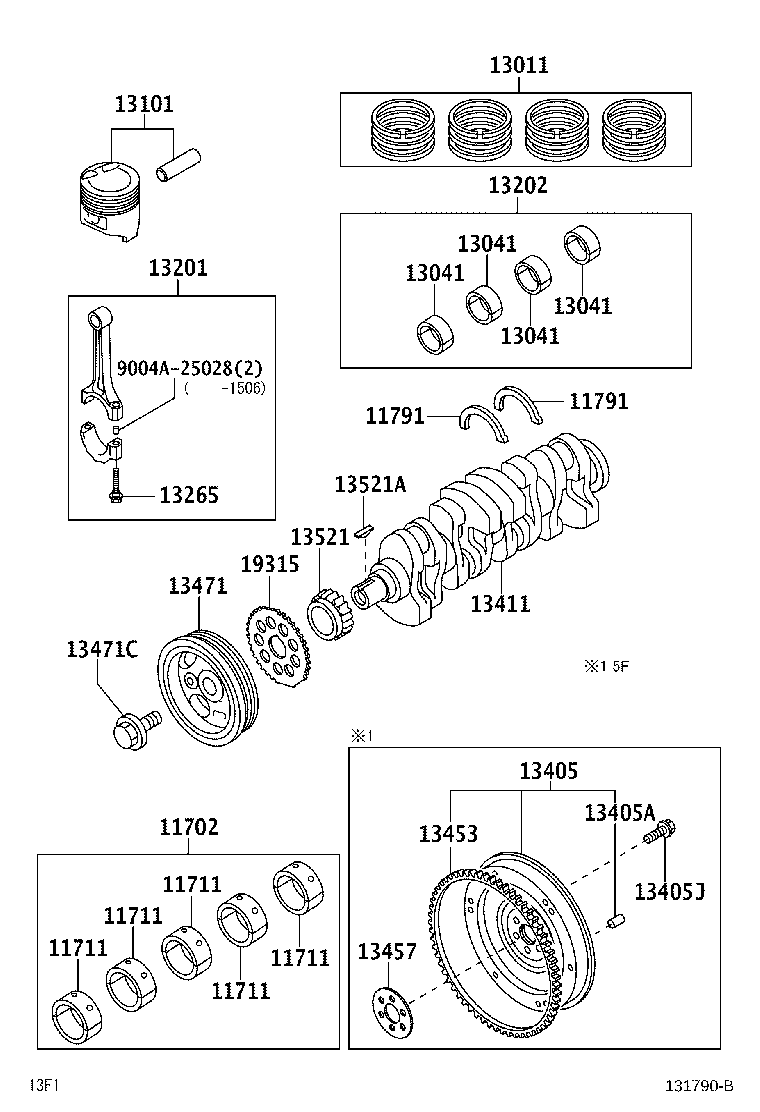 Toyota 13011-BZ120 RING SET, PISTON
